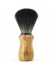 Omega Black Hi-Brush Olive Wood Shaving Brush oliivipuinen musta partasuti synteettiset harjakset