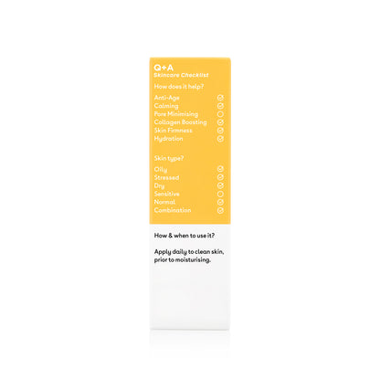 Q+A Peptide Facial Serum -anti-age-seerumi side pakkaus skincare list