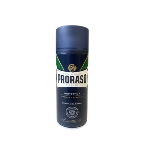 Proraso Blue Shaving Foam Protective Aloe & Vitamin E -partavaahto sininen 400 ml