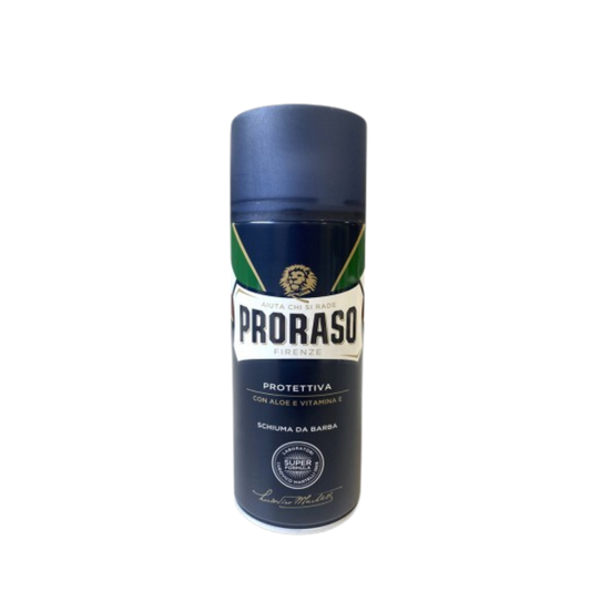 Proraso Blue Shaving Foam Protective Aloe & Vitamin E -partavaahto sininen 400 ml