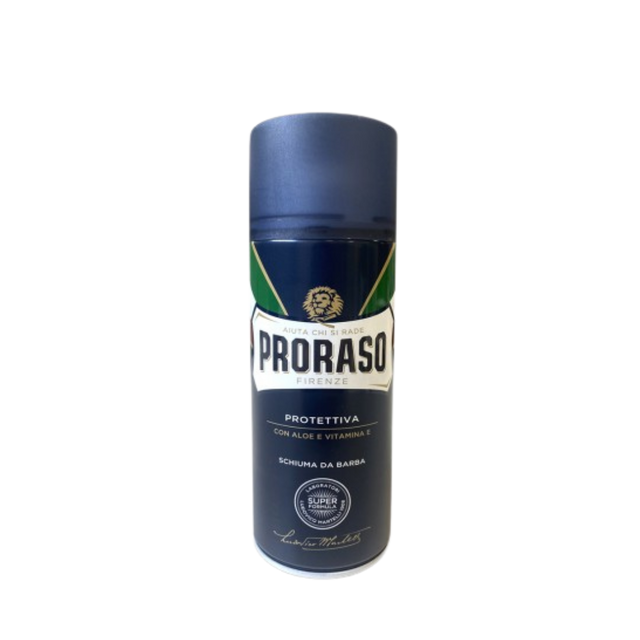 Proraso Blue Shaving Foam Protective Aloe & Vitamin E -partavaahto sininen 400 ml