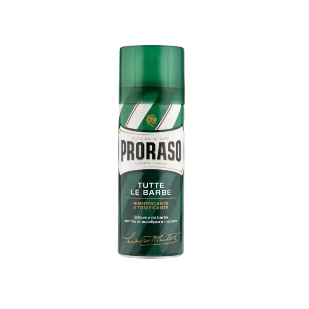 Proraso Green Shaving Foam Refreshing Menthol & Eucalyptus -partavaahto matkakoko 50 ml vihreä