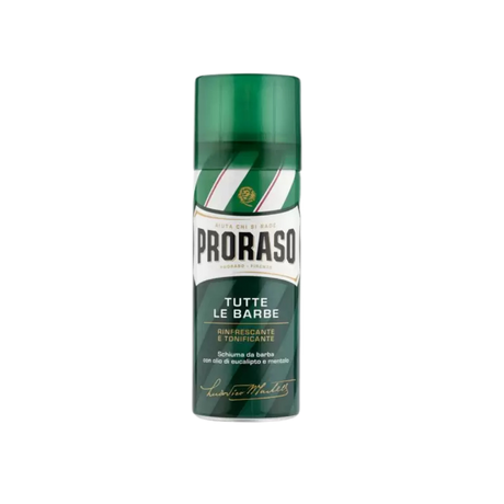 Proraso Green Shaving Foam Refreshing Menthol & Eucalyptus -partavaahto matkakoko 50 ml vihreä
