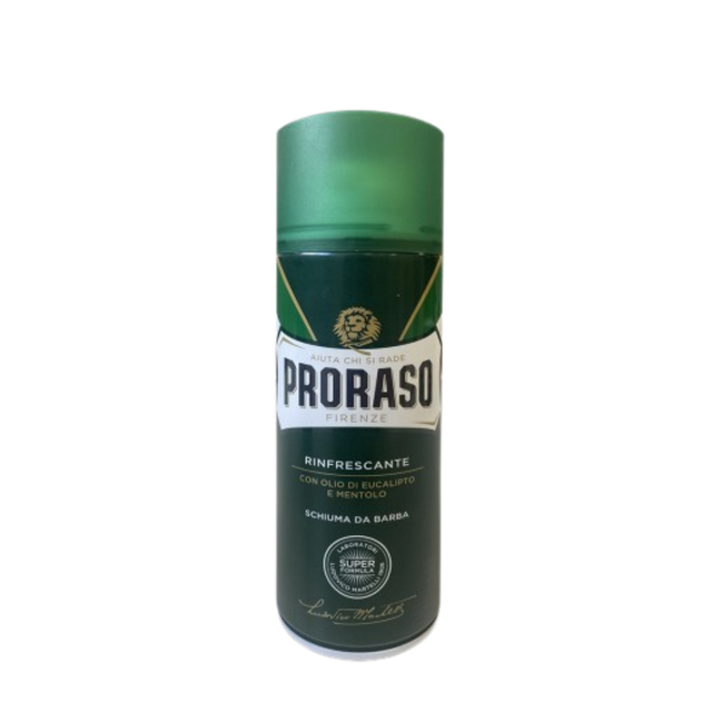 Proraso Green Shaving Foam Refreshing Menthol & Eucalyptus -partavaahto vihreä 400 ml