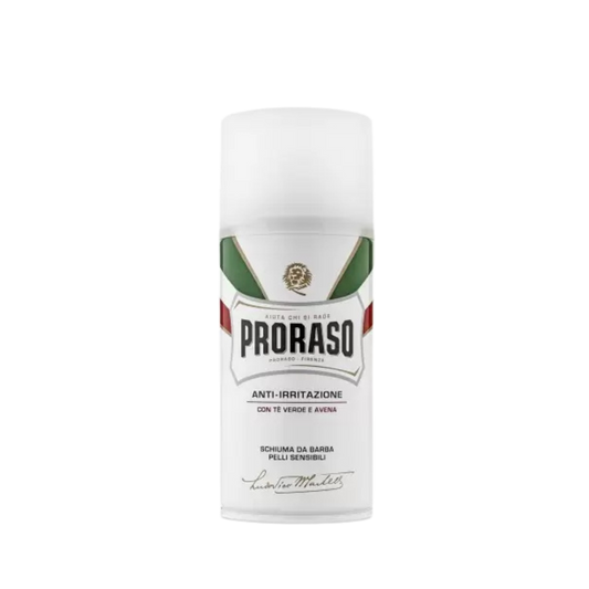 Proraso White Shaving Foam Sensitive Oat & Green Tea -partavaahto valkoinen 300 ml