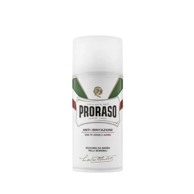 Proraso White Shaving Foam Sensitive Oat & Green Tea -partavaahto valkoinen 300 ml