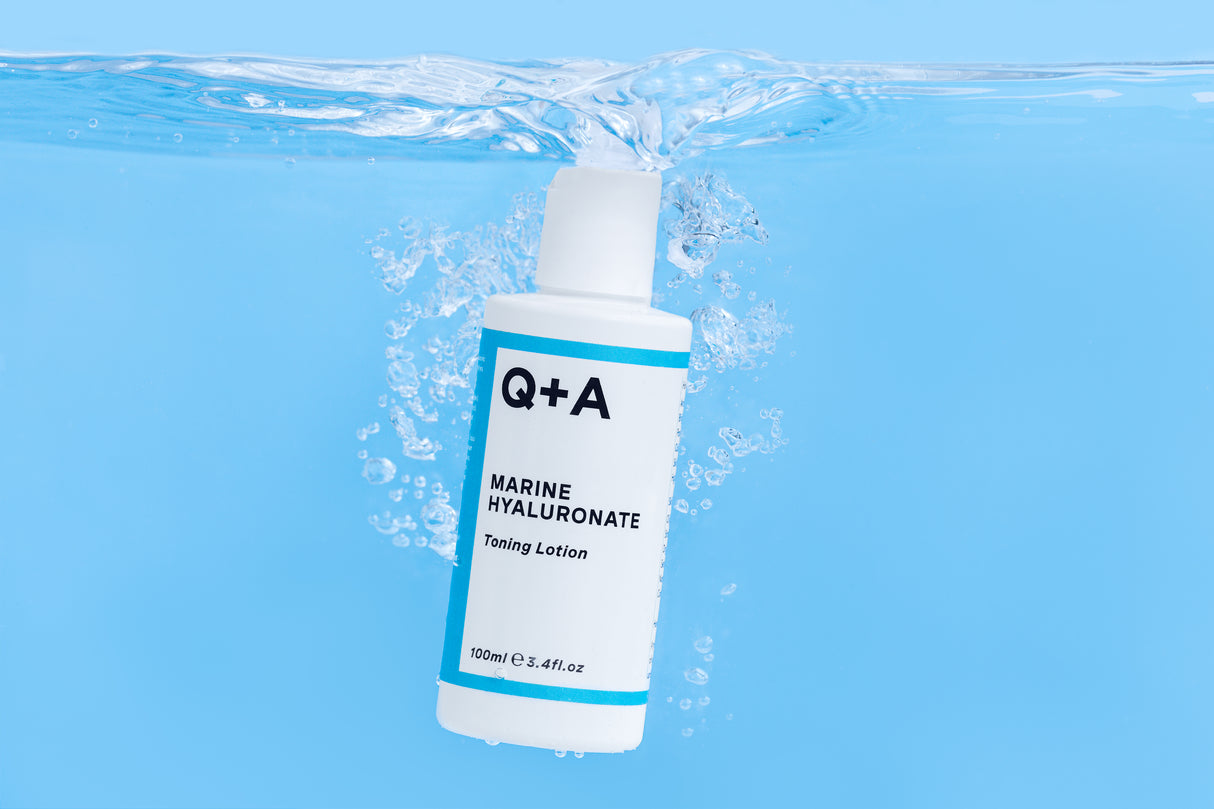 Q+A Marine Hyaluronate Toning Lotion - kosteuttava kasvovesi vettä sitova hyaluronihappo 100ml