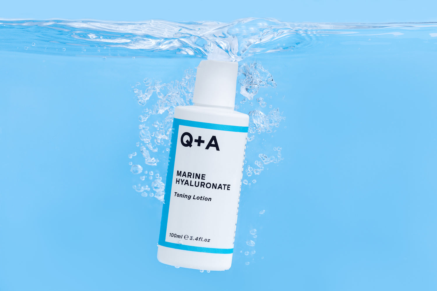 Q+A Marine Hyaluronate Toning Lotion - kosteuttava kasvovesi vettä sitova hyaluronihappo 100ml