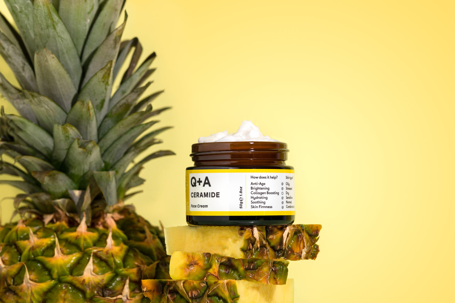 Q+A Ceramide Face Cream - kosteusvoide kuivalle iholle keramidivoide 50g