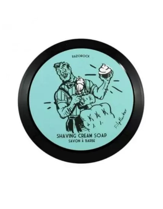 RazoRock Blue Barbershop Shaving Cream Soap -parranajosaippua 150 ml