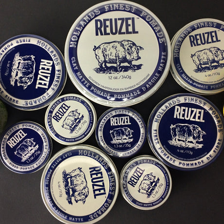 Reuzel Fiber Pomade and Reuzel Fiber Pomade different sizes