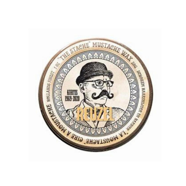 Reuzel "The Stache" Moustache Wax viiksivaha 28 g Hollands Finest viiksien muotoilu vaha metallipurkissa