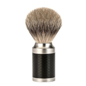 Mühle Rocca Badger Shaving Brush mäyränkarvapartasuti musta hopea black silver