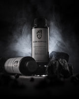 Slick Gorilla hair styling powders black backround with rocks