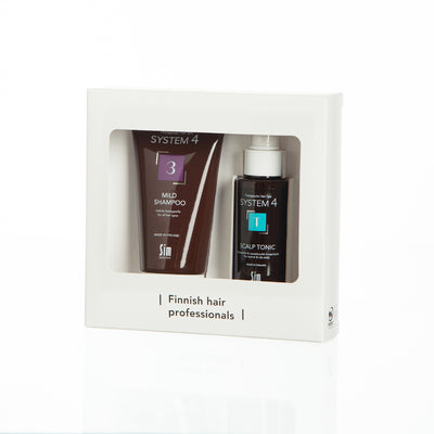 System 4 Mild shampoo ja hoitoneste paketti