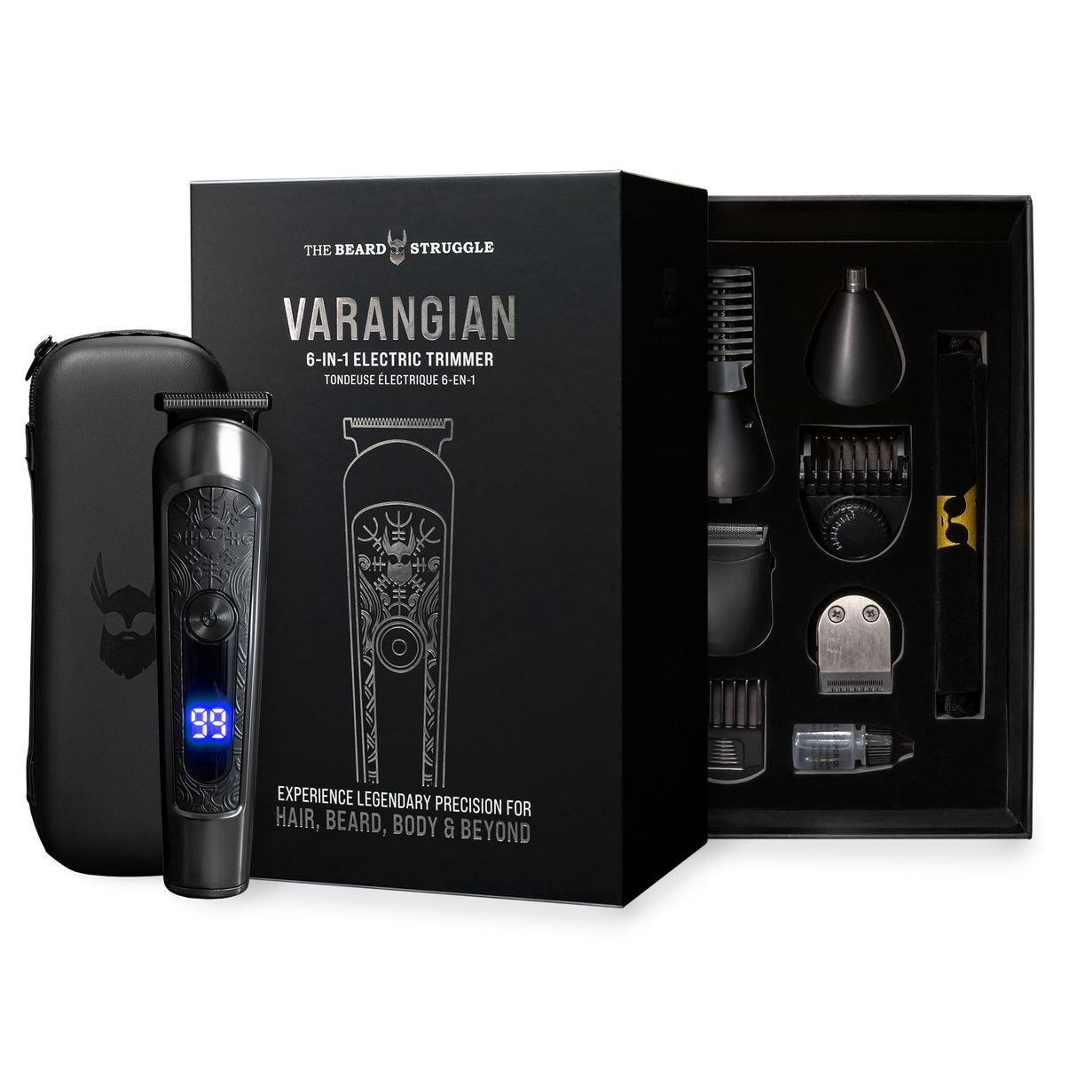 The Beard Struggle Varangian 6-in-1 Trimmer Complete Box