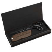 The Beard Struggle The Viking Black Steel Trimming kit Scissors and Comb in a box sakset ja kampa parranhoitoon One's back is vulnerable unles one has a brother