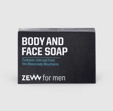 Zeww for men body and face soap with charcoal keho- ja naamasaippua