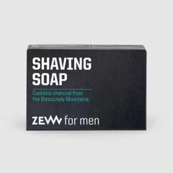 Zew for men shaving soap with charcoal parranajosaippua boksi