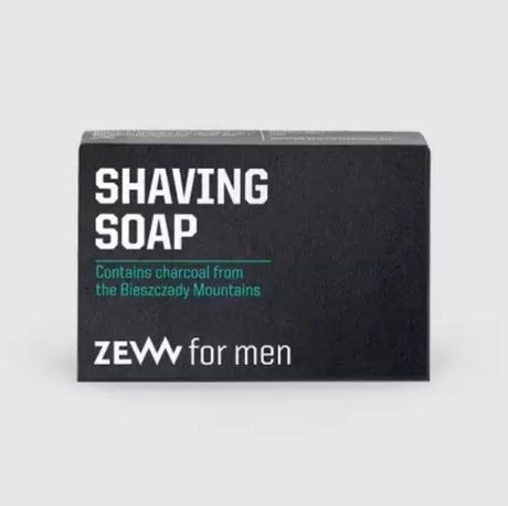 Zew for men shaving soap with charcoal parranajosaippua boksi
