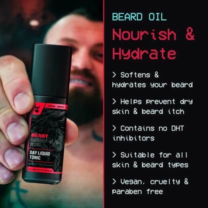 the beard struggle beast signature edition ragnarok rising day liquid tonic beard oil partaöljy päivälle