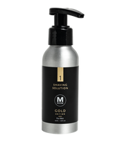 M Room Gold Edition Shaving Solution kirkas parranajoneste pumppupullossa