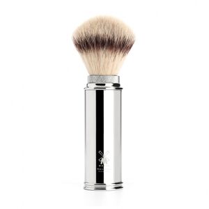 Mühle Travel Shaving Brush synteettinen matkapartasuti kiiltävällä kromikahvalla