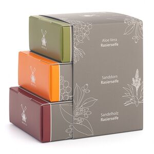 Mühle Shaving Soap Set parranajosaippuatrio 3 x 65 g aloe vera tyrni santelipuu